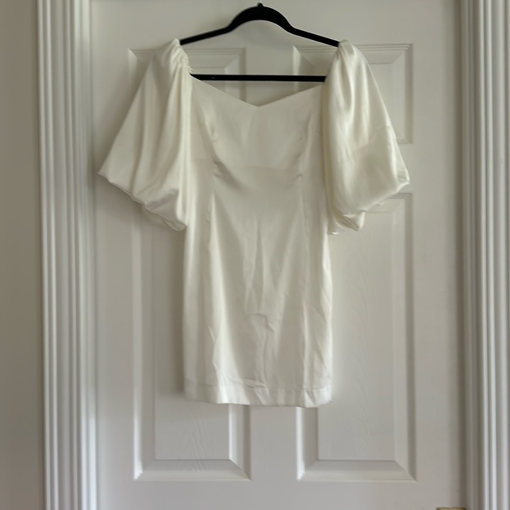 Handmade ordered from Etsy silk white mini dress